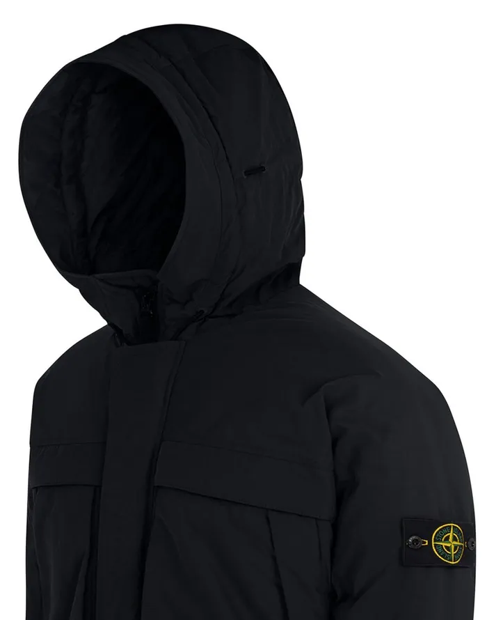 Stone Island Coats 038 Jackets 40826 Micro Reps Hooded Down Jacket In Black 8211 Mens