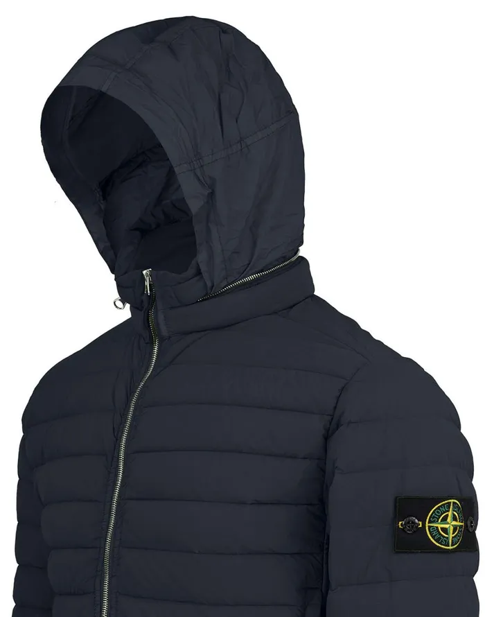 Stone Island Coats 038 Jackets 41025 Loom Woven Down Chambers Stretch NylonTc Down Blouson In Navy 8211 Mens
