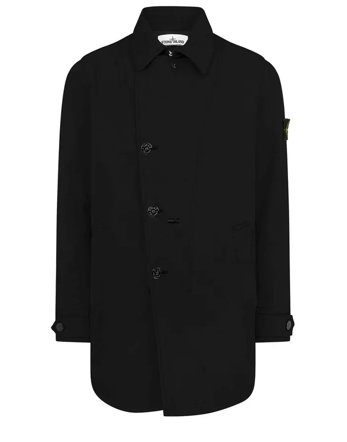 Stone Island Coats 038 Jackets 42149 DavidTc With Primaloft Insulation Technology Short Trench Coat In Black 8211 Mens Stone Island Coats 038 Jackets 42149 DavidTc With Primaloft Insulation Technology Short Trench Coat In Black 8211 Mens