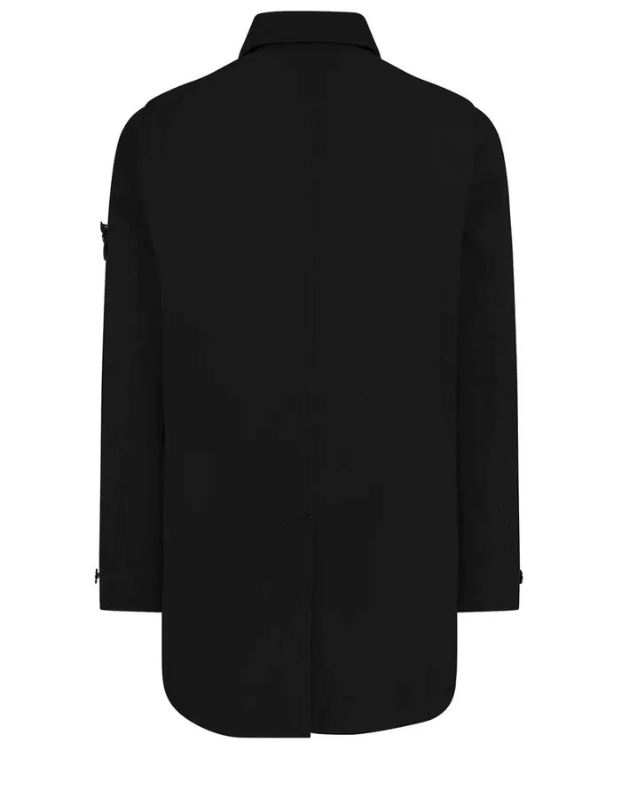 Stone Island Coats 038 Jackets 42149 DavidTc With Primaloft Insulation Technology Short Trench Coat In Black 8211 Mens