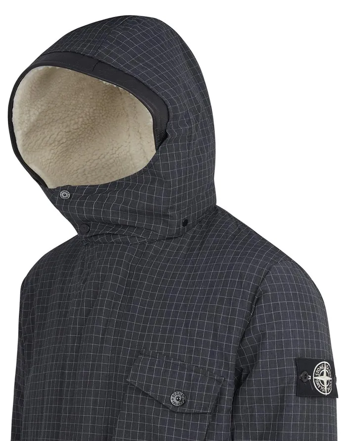 Stone Island Coats 038 Jackets 43499 Reflective Ripstop Chin With Detachable Lining Jacket In Black 8211 Mens