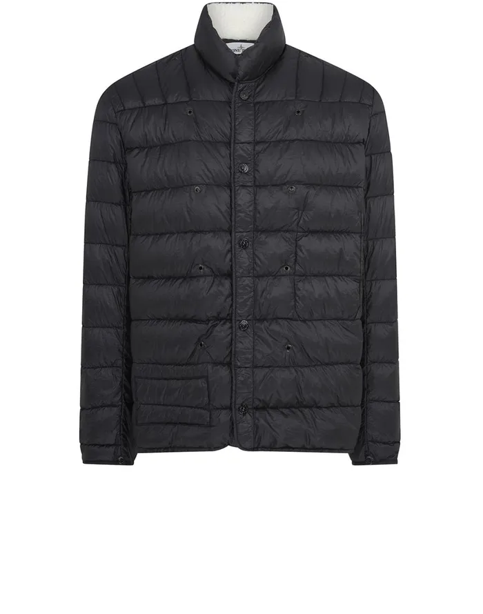Stone Island Coats 038 Jackets 43499 Reflective Ripstop Chin With Detachable Lining Jacket In Black 8211 Mens