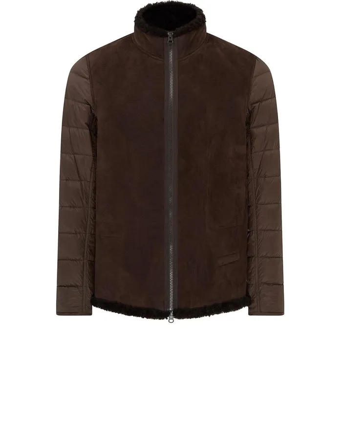 Stone Island Coats 038 Jackets 440F1 Raso Gommato Double Ghost Piece With Detachable Lining Trench Coat In Dark Brown 8211 Mens