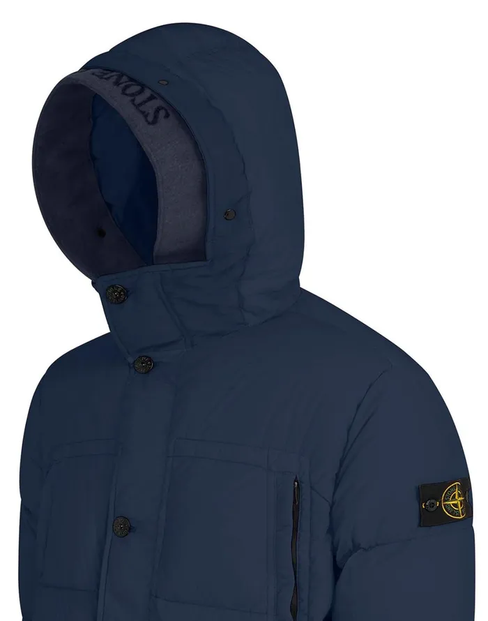 Stone Island Coats 038 Jackets 70123 Garment Dyed Crinkle Reps Ny Down Parka In Marine Blue 8211 Mens
