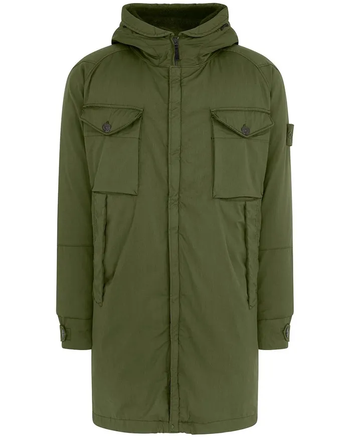 Stone Island Coats 038 Jackets 716F2 Stretch Wool NylonTc Down Ghost Piece Fishtail Parka In Khaki 8211 Mens Stone Island Coats 038 Jackets 716F2 Stretch Wool NylonTc Down Ghost Piece Fishtail Parka In Khaki 8211 Mens