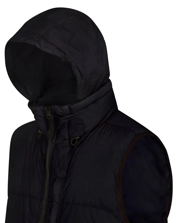 Stone Island Coats 038 Jackets G0123 Garment Dyed Crinkle Reps Ny Down Vest In Navy 8211 Mens