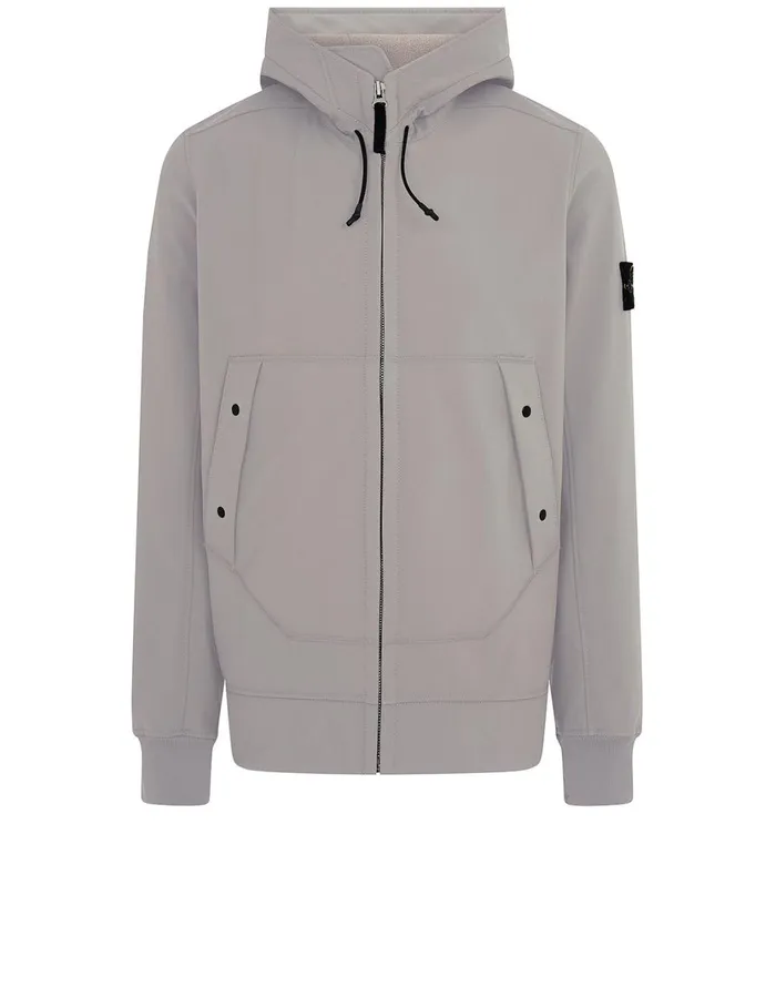 Stone Island Coats 038 Jackets Q0122 Soft ShellR Hooded Blouson In Dove Grey 8211 Mens Stone Island Coats 038 Jackets Q0122 Soft ShellR Hooded Blouson In Dove Grey 8211 Mens