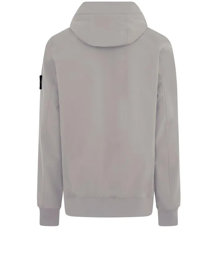 Stone Island Coats 038 Jackets Q0122 Soft ShellR Hooded Blouson In Dove Grey 8211 Mens