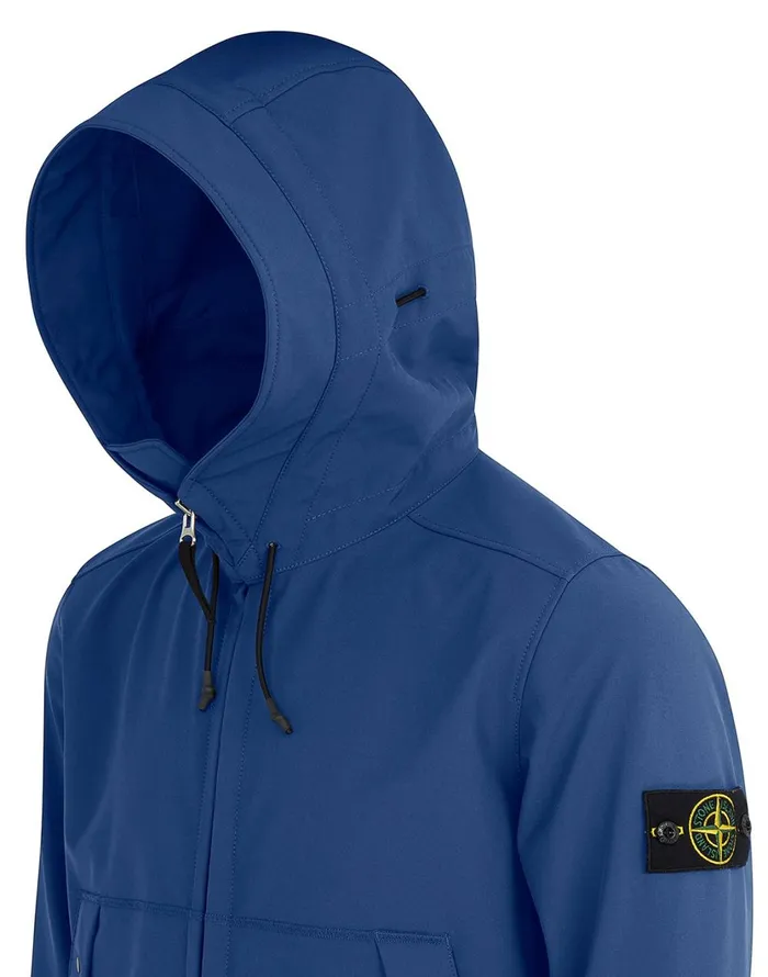 Stone Island Coats 038 Jackets Q0122 Soft ShellR Hooded Blouson In Periwinkle 8211 Mens