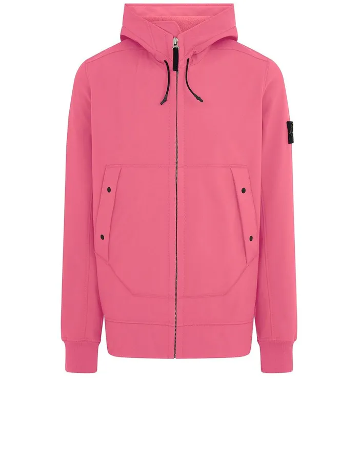 Stone Island Coats 038 Jackets Q0122 Soft ShellR Hooded Blouson In Pink 8211 Mens
