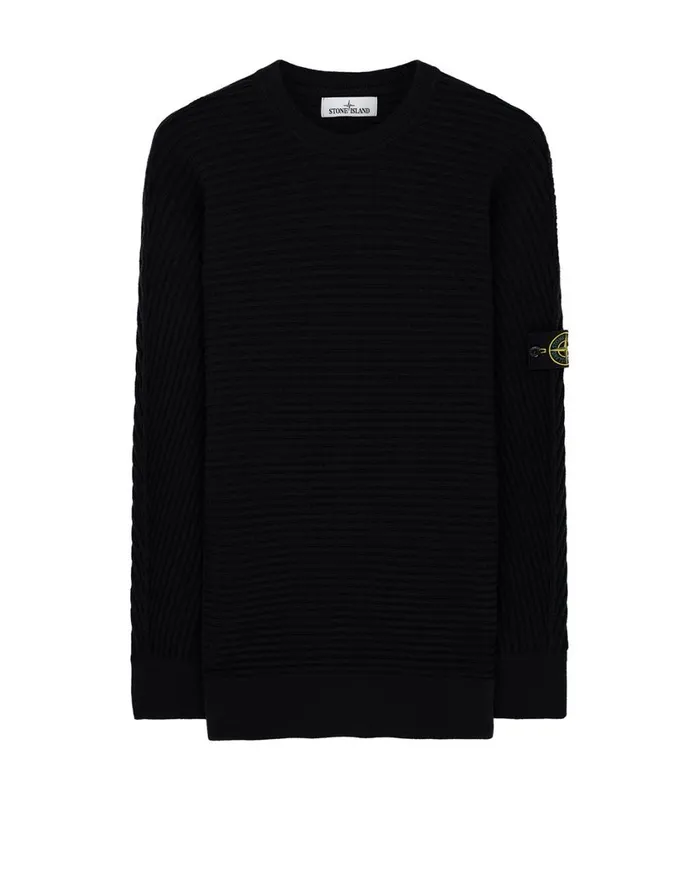 Stone Island Knitwear 502A1 Crewneck Jumper In Black 8211 Mens
