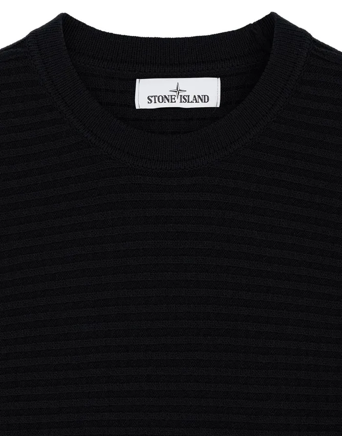 Stone Island Knitwear 502A1 Crewneck Jumper In Black 8211 Mens