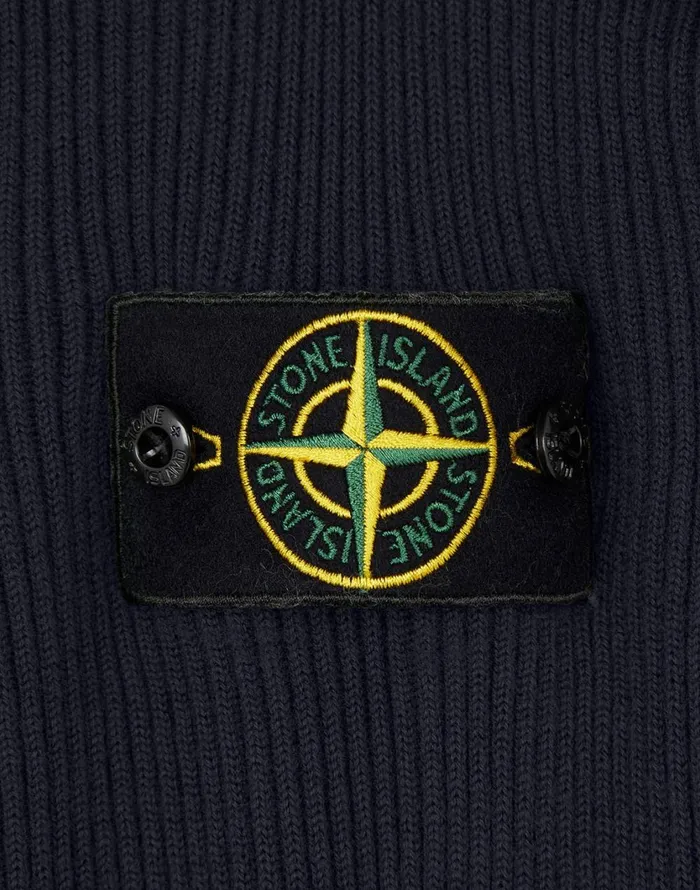 Stone Island Knitwear 522C2 Turtleneck Jumper In Navy 8211 Mens