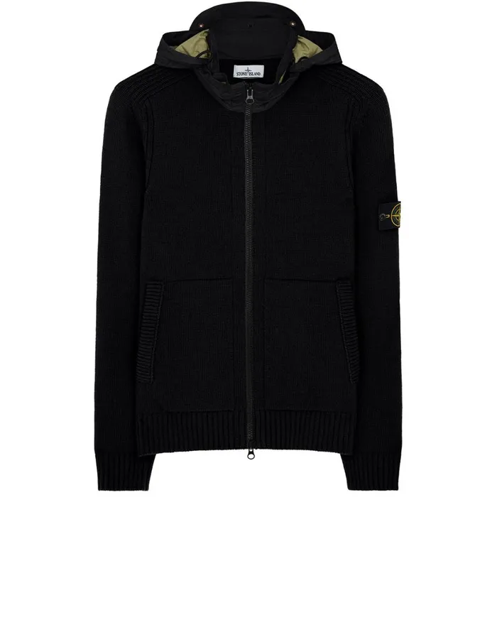 Stone Island Knitwear 551A3 Cardigan In Black 8211 Mens