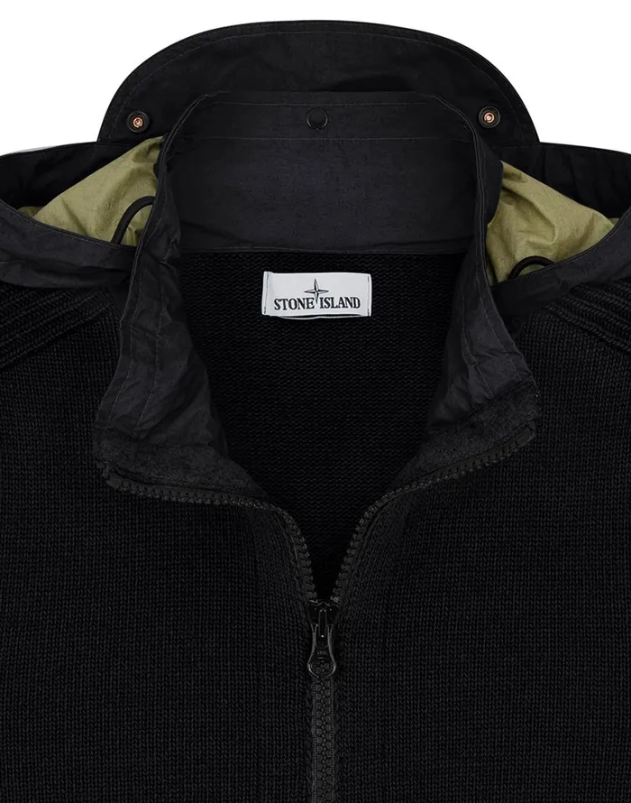 Stone Island Knitwear 551A3 Cardigan In Black 8211 Mens