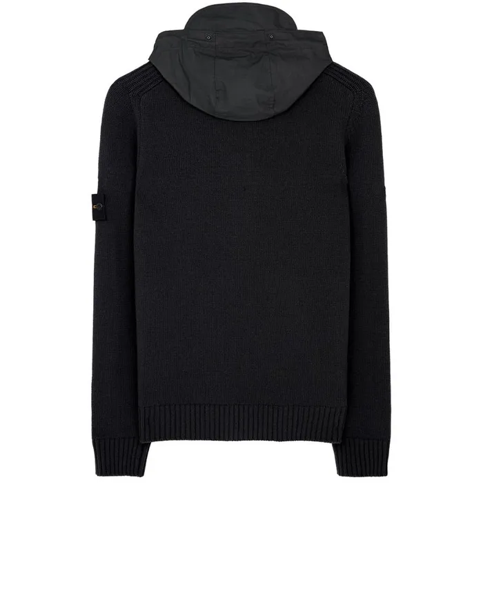 Stone Island Knitwear 551A3 Cardigan In Charcoal 8211 Mens