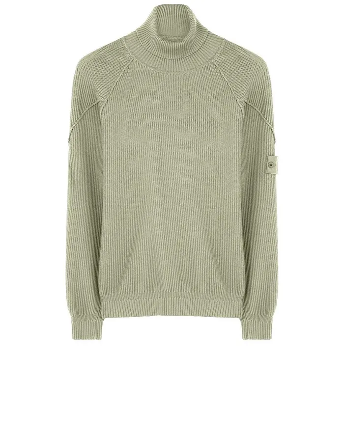 Stone Island Knitwear 582Fa Turtleneck Jumper In Beige 8211 Mens