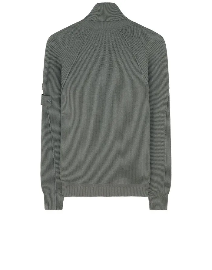 Stone Island Knitwear 582Fa Turtleneck Jumper In Smoky Grey 8211 Mens
