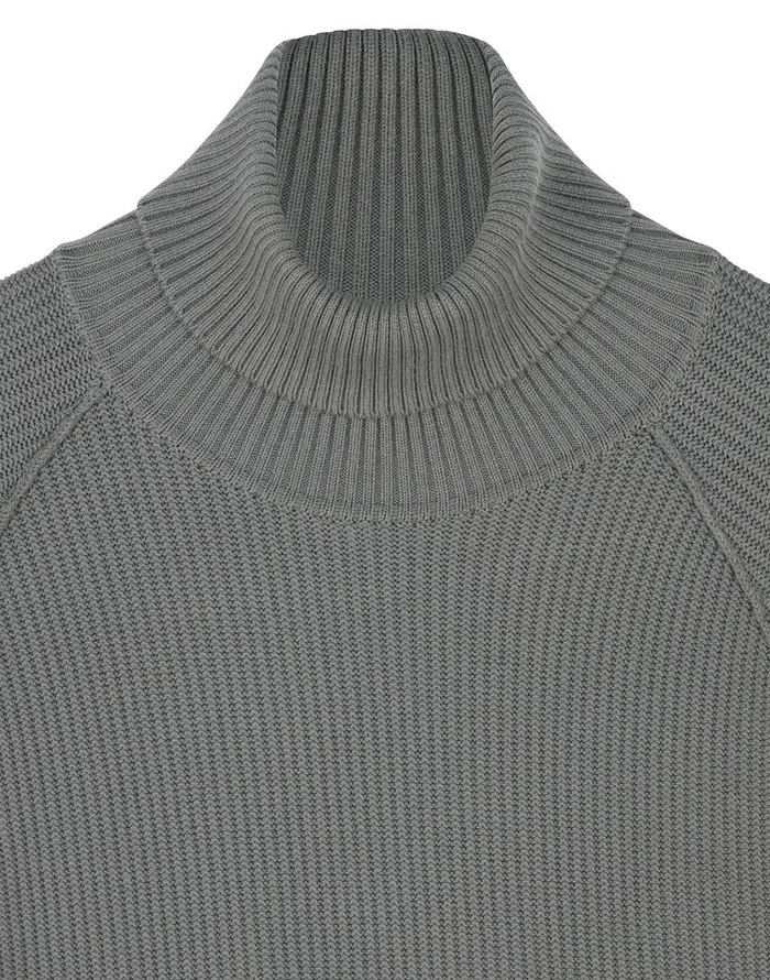 Stone Island Knitwear 582Fa Turtleneck Jumper In Smoky Grey 8211 Mens