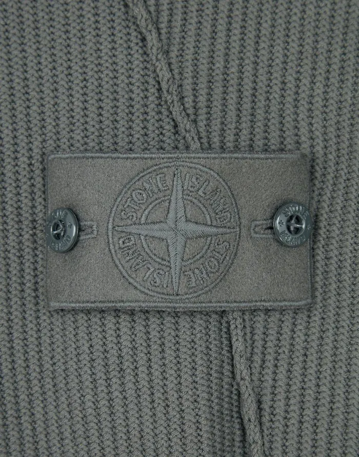 Stone Island Knitwear 582Fa Turtleneck Jumper In Smoky Grey 8211 Mens