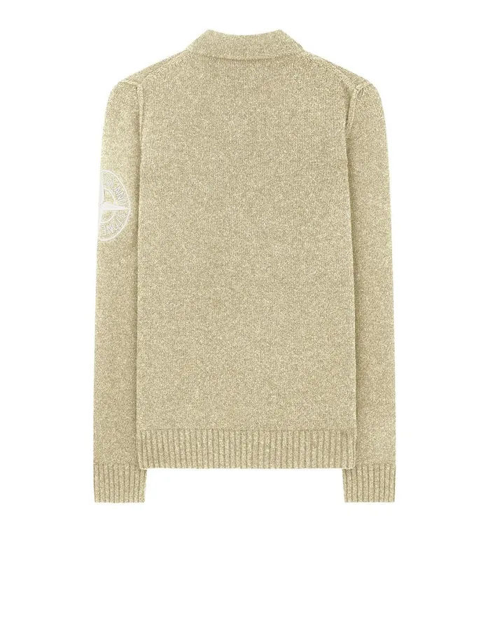 Stone Island Knitwear 592C7 Crewneck Jumper In Butter 8211 Mens