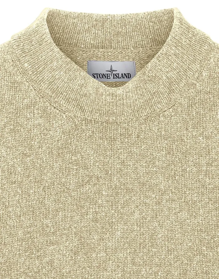 Stone Island Knitwear 592C7 Crewneck Jumper In Butter 8211 Mens