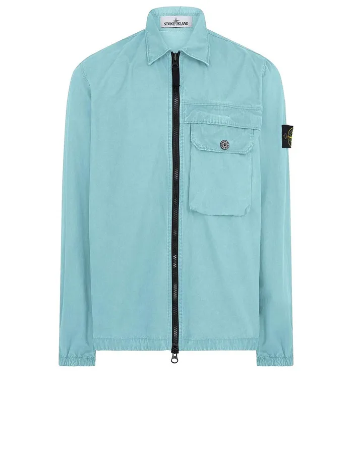 Stone Island Overshirts 107Wn TCoOld Overshirt In Aqua 8211 Mens