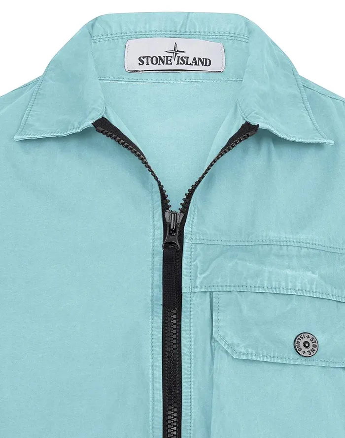 Stone Island Overshirts 107Wn TCoOld Overshirt In Aqua 8211 Mens