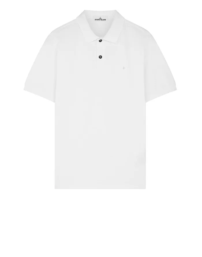 Stone Island Polo Shirts 21718 ShortSleeve Polo Shirt In White 8211 Mens