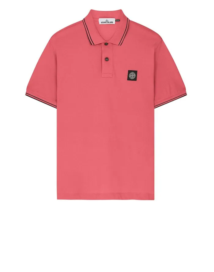 Stone Island Polo Shirts 22S18 Short Sleeve Polo Shirt In Fuchsia 8211 Mens