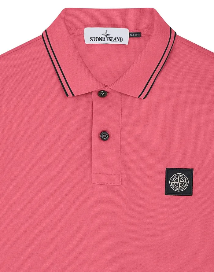 Stone Island Polo Shirts 22S18 Short Sleeve Polo Shirt In Fuchsia 8211 Mens