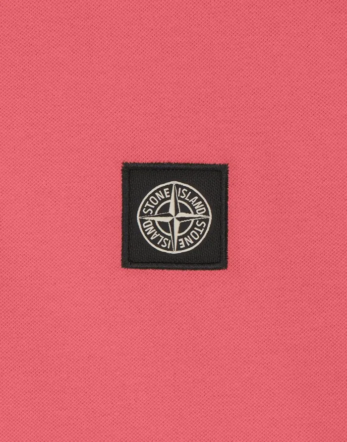 Stone Island Polo Shirts 22S18 Short Sleeve Polo Shirt In Fuchsia 8211 Mens