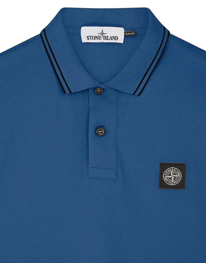 Stone Island Polo Shirts 22S18 Short Sleeve Polo Shirt In Periwinkle 8211 Mens