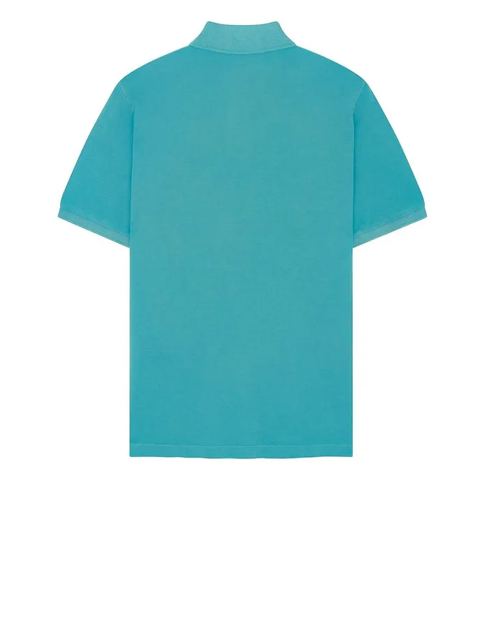 Stone Island Polo Shirts 22S67 Pigment Dye Short Sleeve Polo Shirt In Aqua 8211 Mens
