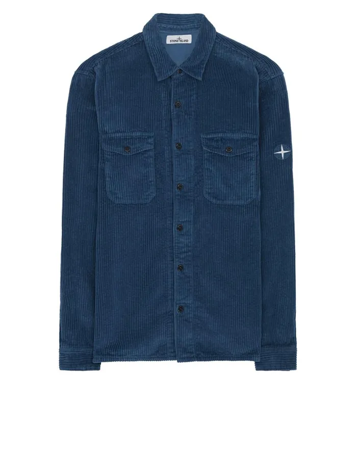 Stone Island Shirts 12111 Long Sleeve Shirt In Periwinkle 8211 Mens