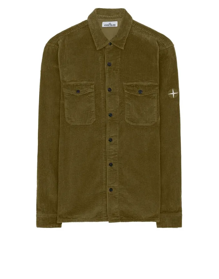 Stone Island Shirts 12111 Long Sleeve Shirt In Tobacco 8211 Mens