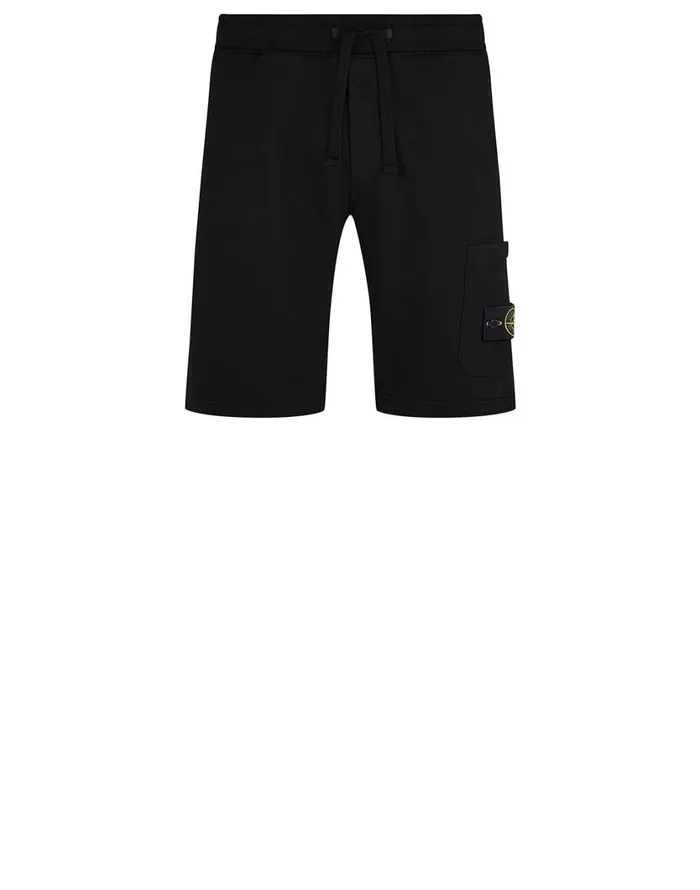 Stone Island Shorts 64620 Fleece Shorts In Black 8211 Mens