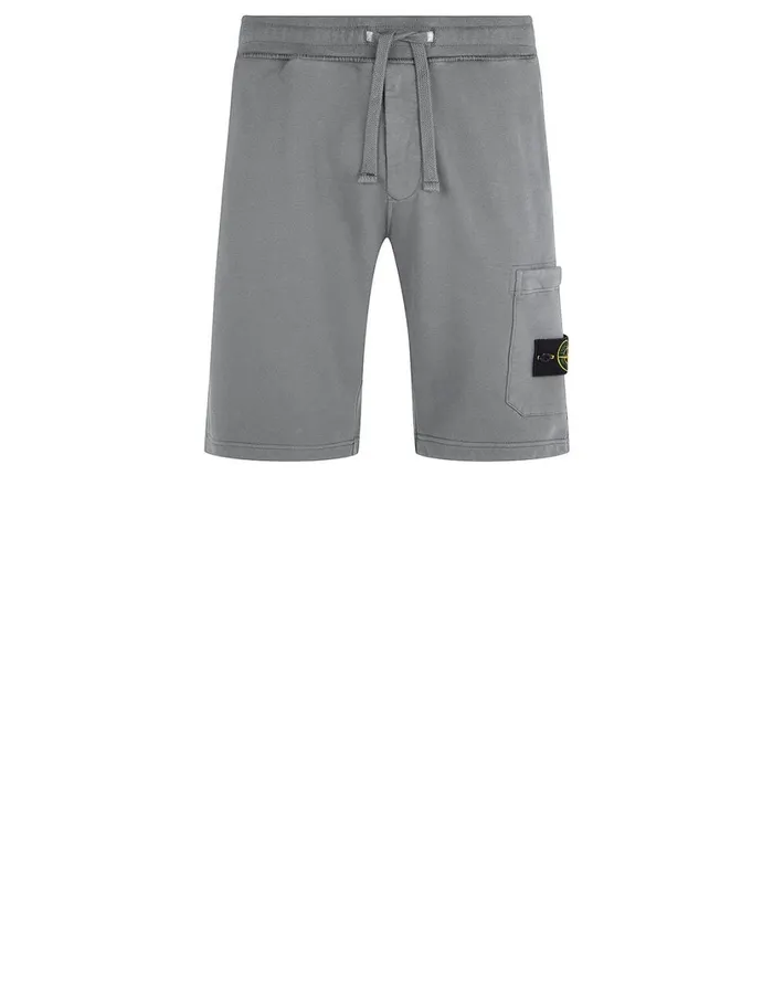 Stone Island Shorts 64620 Fleece Shorts In Dust 8211 Mens