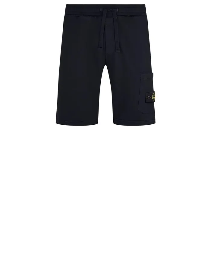 Stone Island Shorts 64620 Fleece Shorts In Navy 8211 Mens