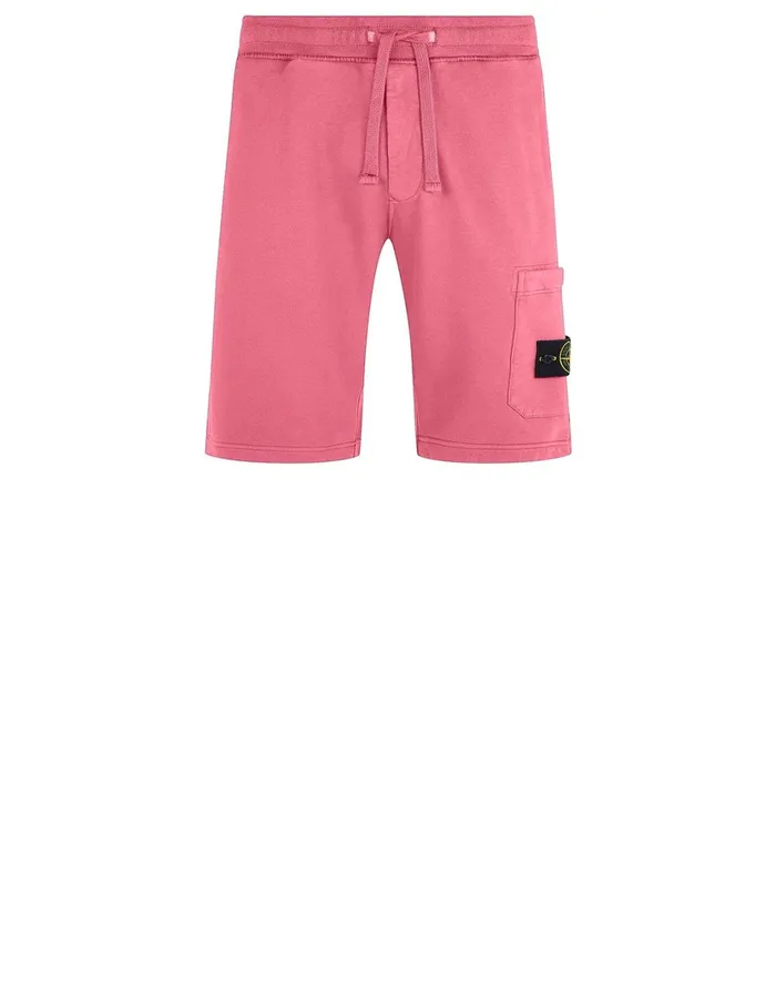 Stone Island Shorts 64620 Fleece Shorts In Pink 8211 Mens