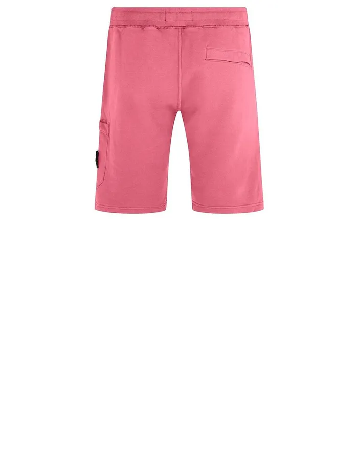 Stone Island Shorts 64620 Fleece Shorts In Pink 8211 Mens
