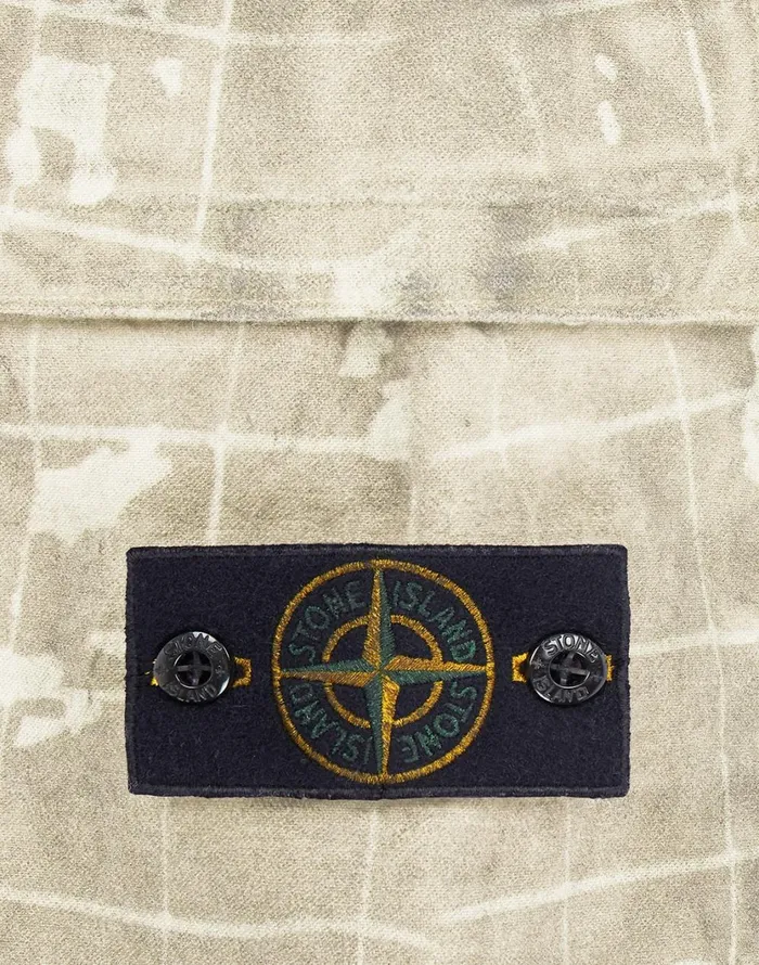 Stone Island Shorts L01E2 Dust Colour With Ghillie Laser Camo Bermuda Shorts In Butter 8211 Mens