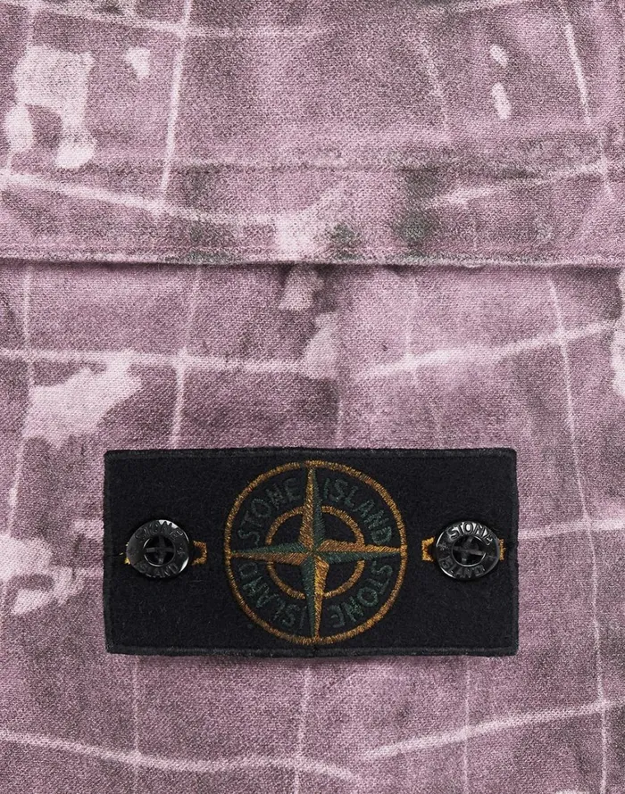 Stone Island Shorts L01E2 Dust Colour With Ghillie Laser Camo Bermuda Shorts In Violet 8211 Mens