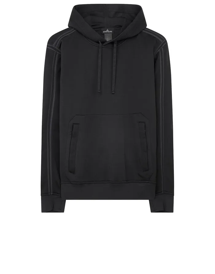 Stone Island Sweatshirts 60107 Engineered Pill Hoodie In Black 8211 Mens