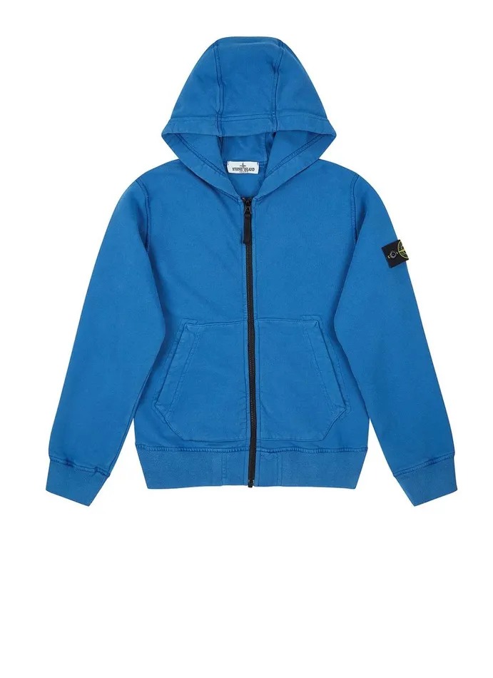 Stone Island Sweatshirts 60740 Zip Through Sweatshirt In Periwinkle 8211 Junior