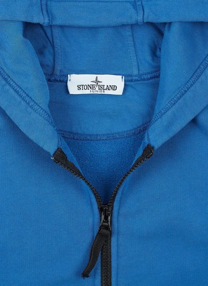 Stone Island Sweatshirts 60740 Zip Through Sweatshirt In Periwinkle 8211 Junior