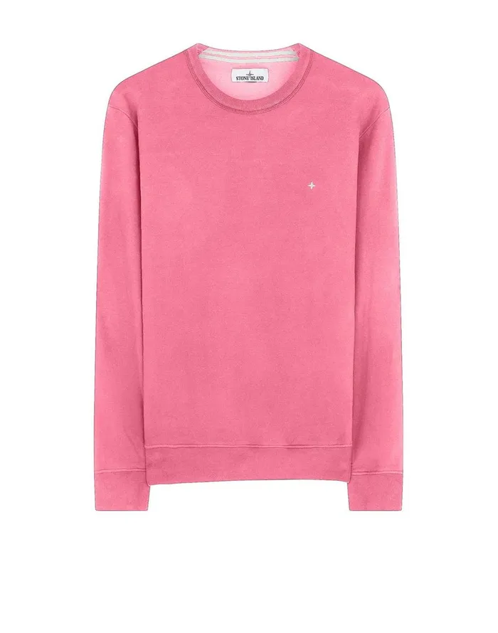 Stone Island Sweatshirts 60820 Crewneck Sweatshirt In Pink 8211 Mens