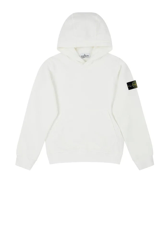 Stone Island Sweatshirts 61640 Hooded Sweatshirt In White 8211 Junior