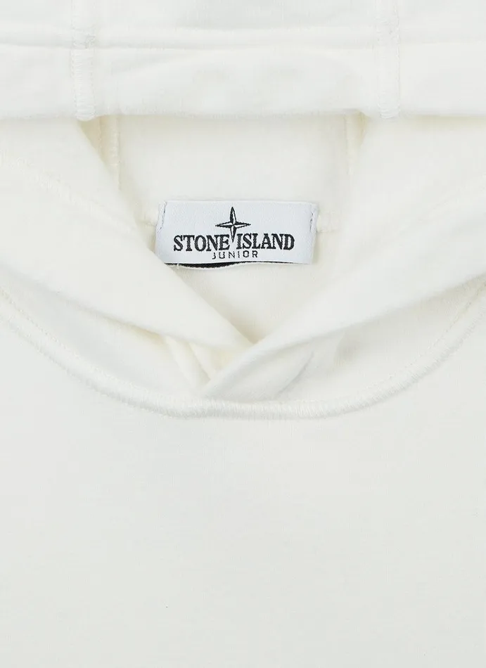 Stone Island Sweatshirts 61640 Hooded Sweatshirt In White 8211 Junior