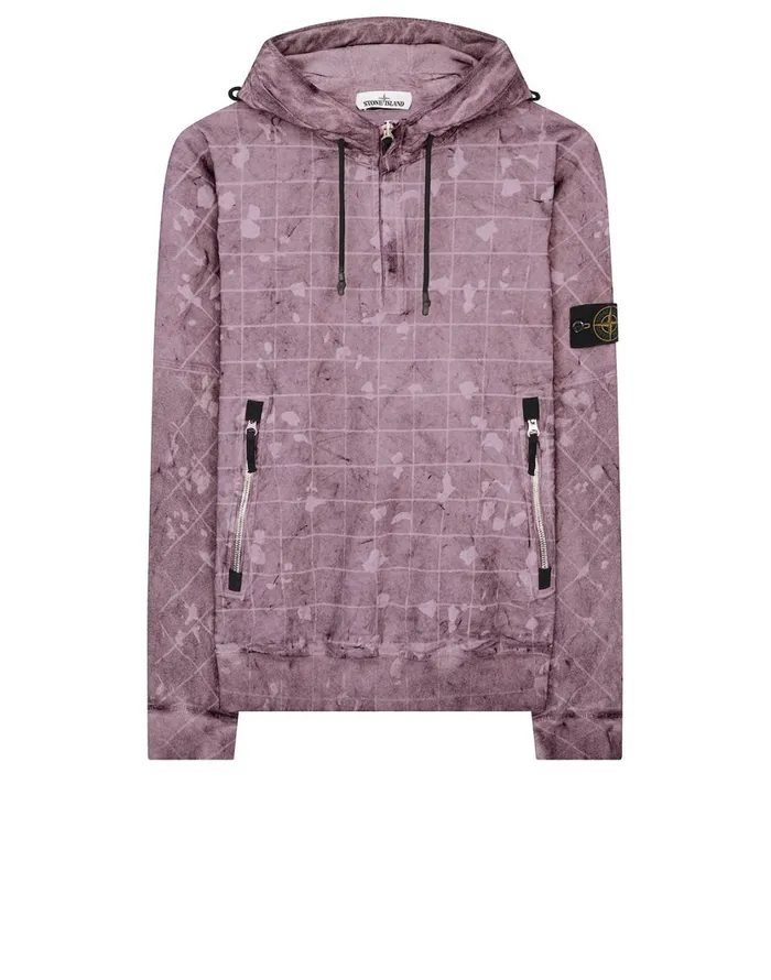 Stone Island Sweatshirts 626E2 Dust Colour With Ghillie Laser Camo Sweatshirt In Violet 8211 Mens Stone Island Sweatshirts 626E2 Dust Colour With Ghillie Laser Camo Sweatshirt In Violet 8211 Mens